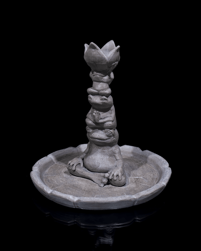 Totem crapaud  🐸 (brûleur d'encens)