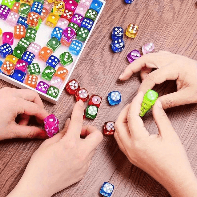  Dés 🎲 De Jeu En Acrylique À 6 Faces (lots de 5)
