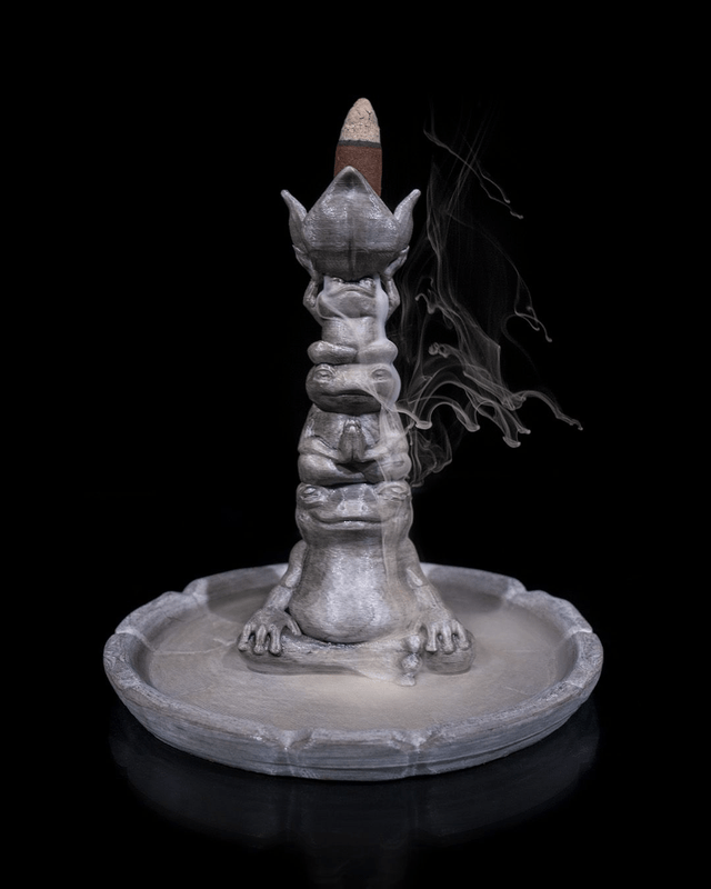 Totem crapaud  🐸 (brûleur d'encens)