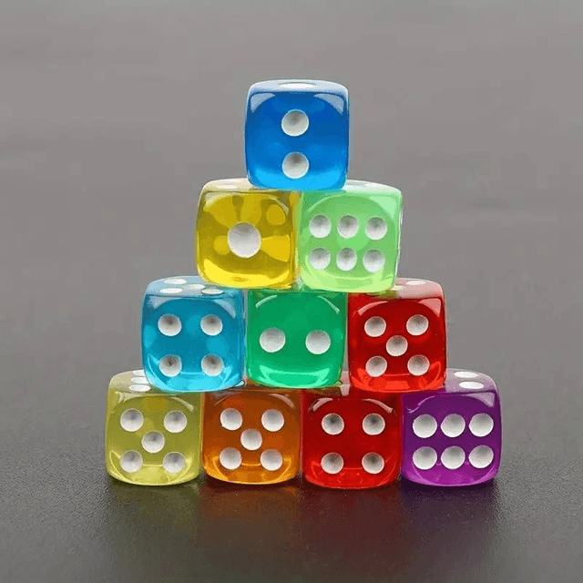  Dés 🎲 De Jeu En Acrylique À 6 Faces (lots de 5)